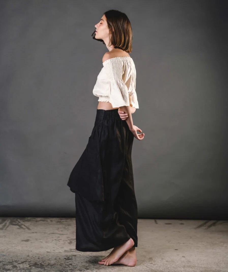 Amber Pants - Black Linen