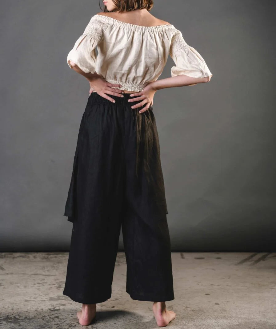 Amber Pants - Black Linen