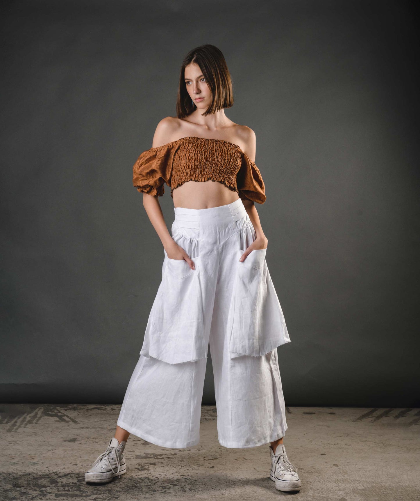 Amber Pants - White Linen