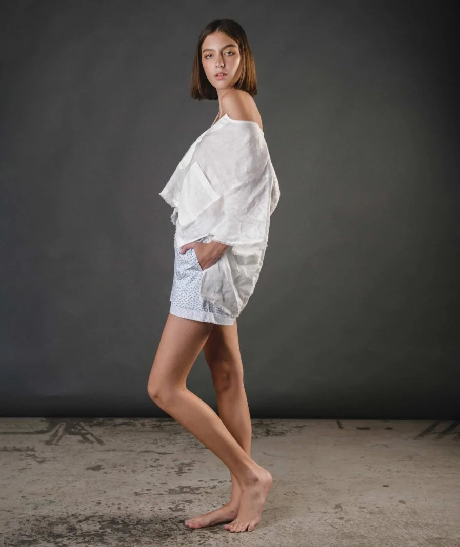 Angelina Top - White Linen