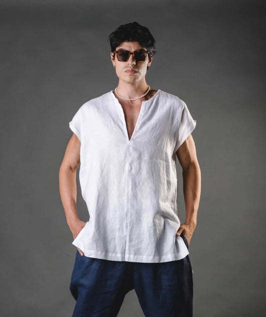 Bo Tshirt Linen Size 1 - White