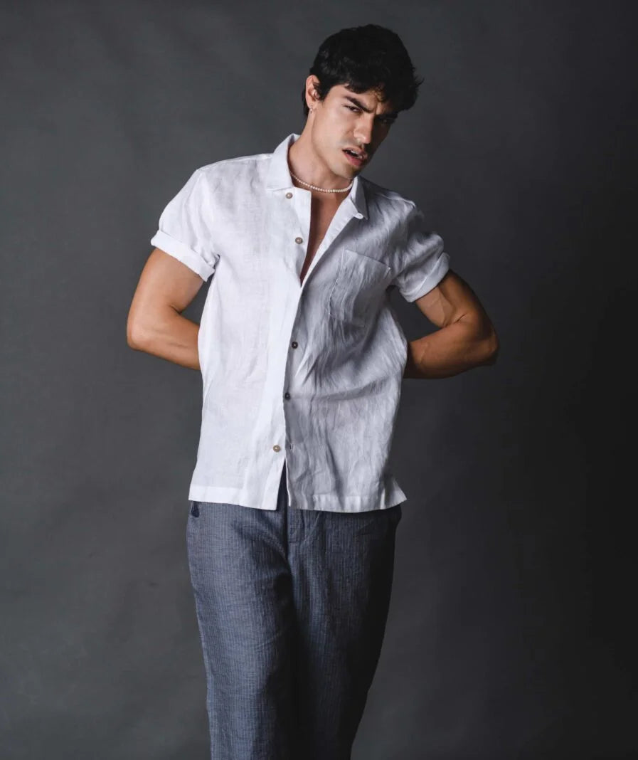 Cameron Shirt Linen - White