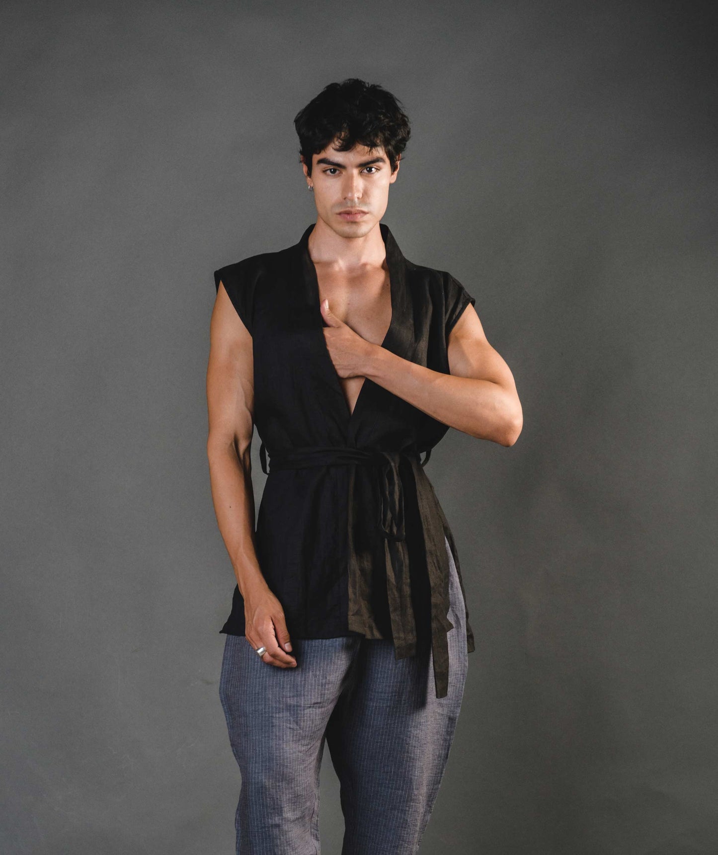 Erick Sleeveless Jacket - Black