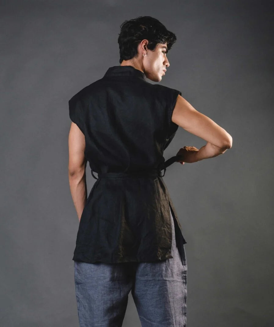 Erick Sleeveless Jacket - Black