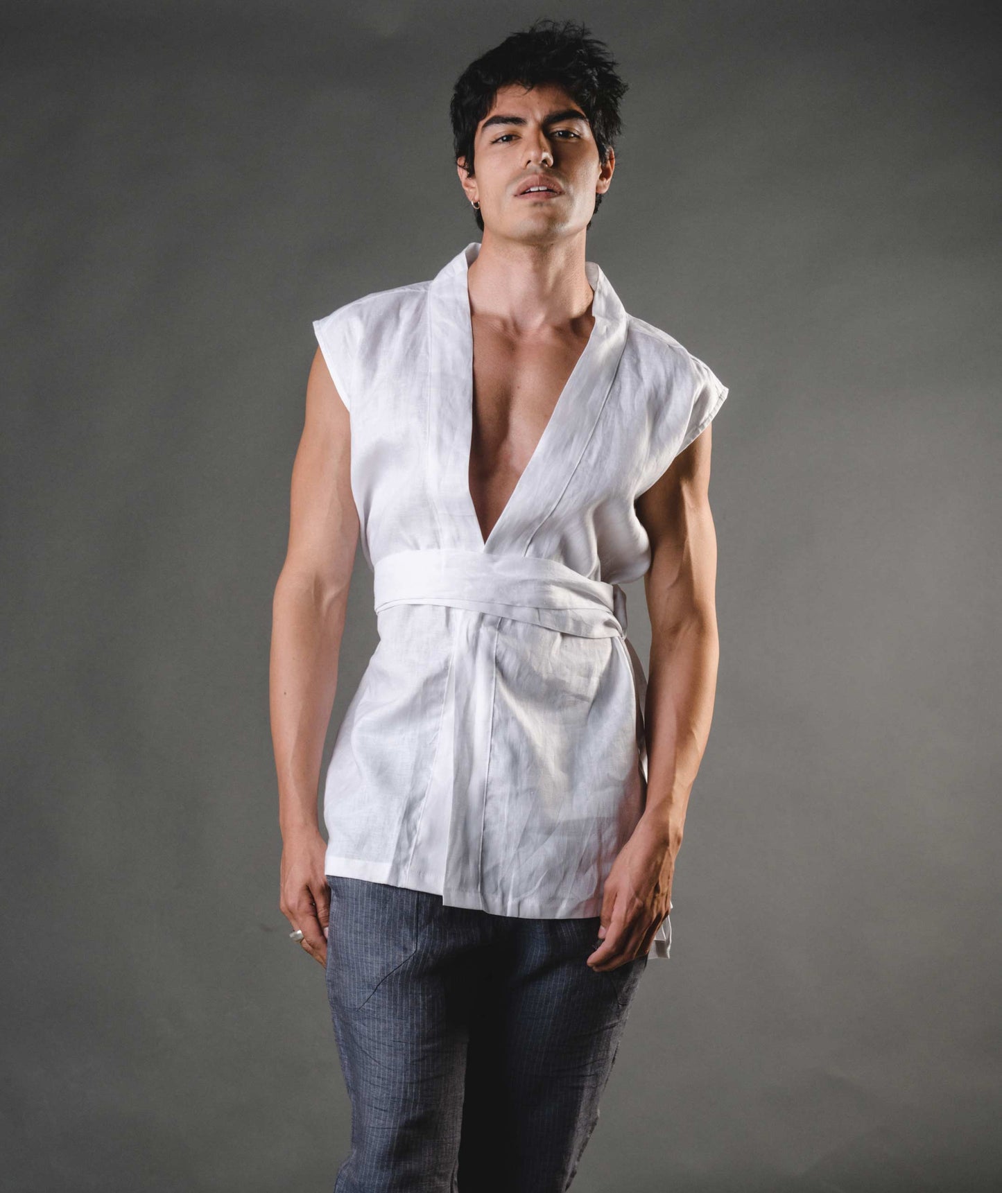 Erick Sleeveless Jacket - White