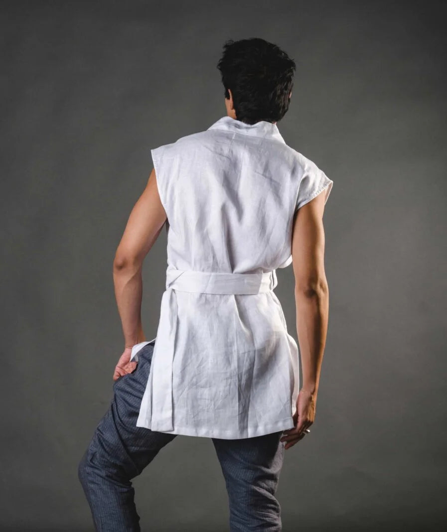 Erick Sleeveless Jacket - White