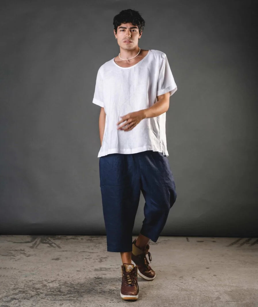 Gael Tshirt Linen - White