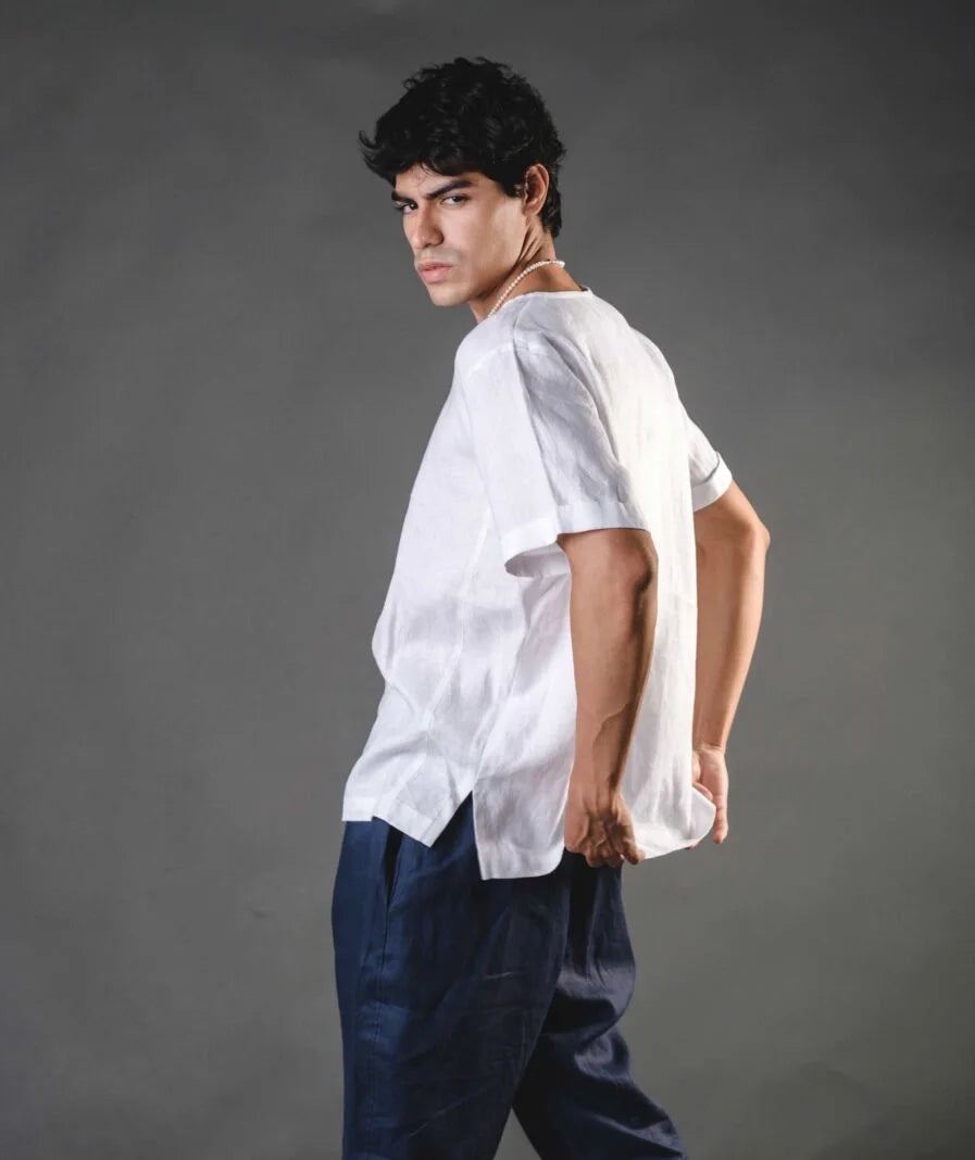 Gael Tshirt Linen - White