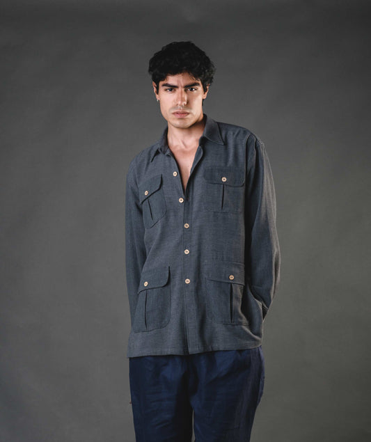 Joshua Shirt - Crepe Grey