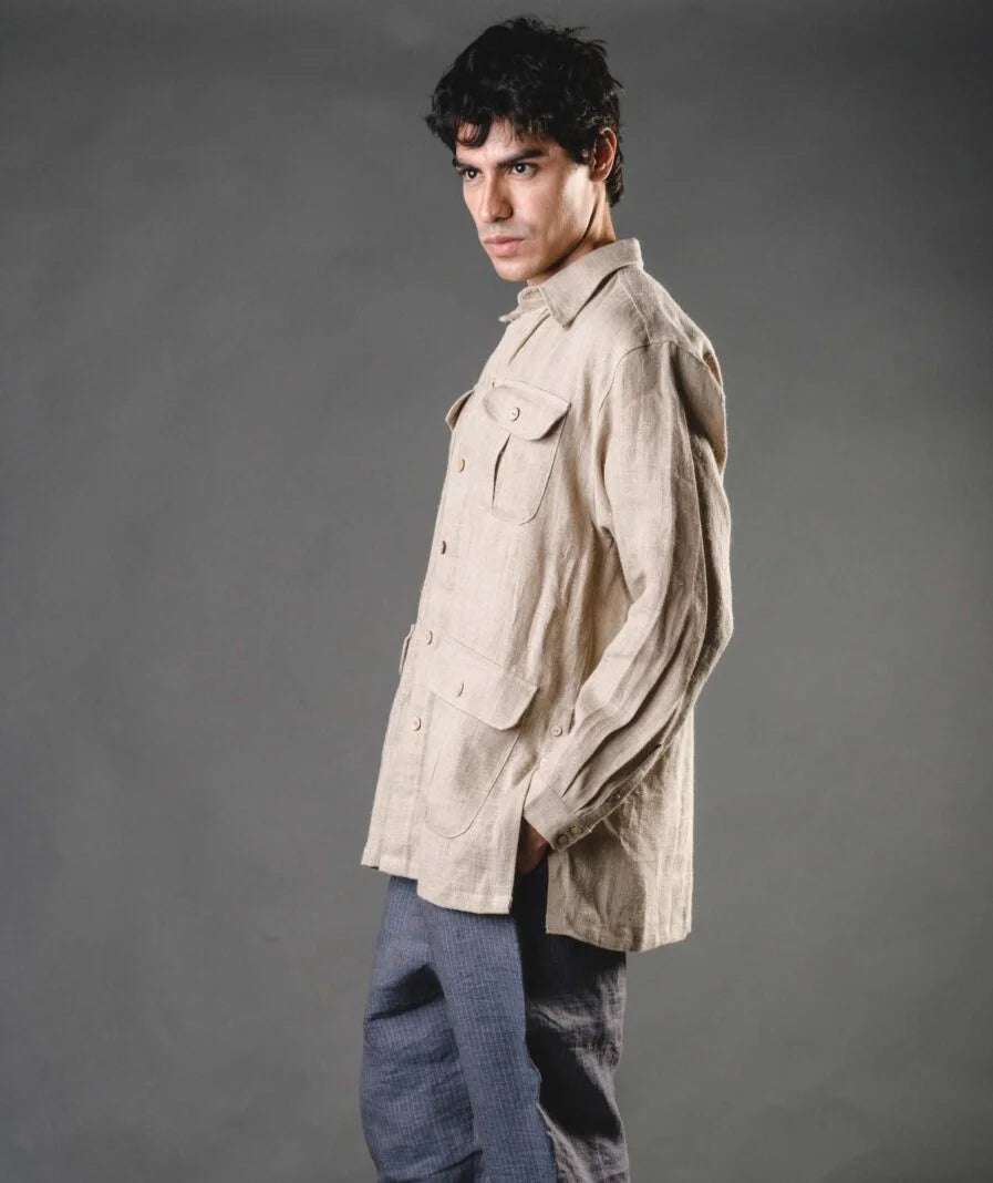 Joshua Shirt - Sackcloth Linen Shirt