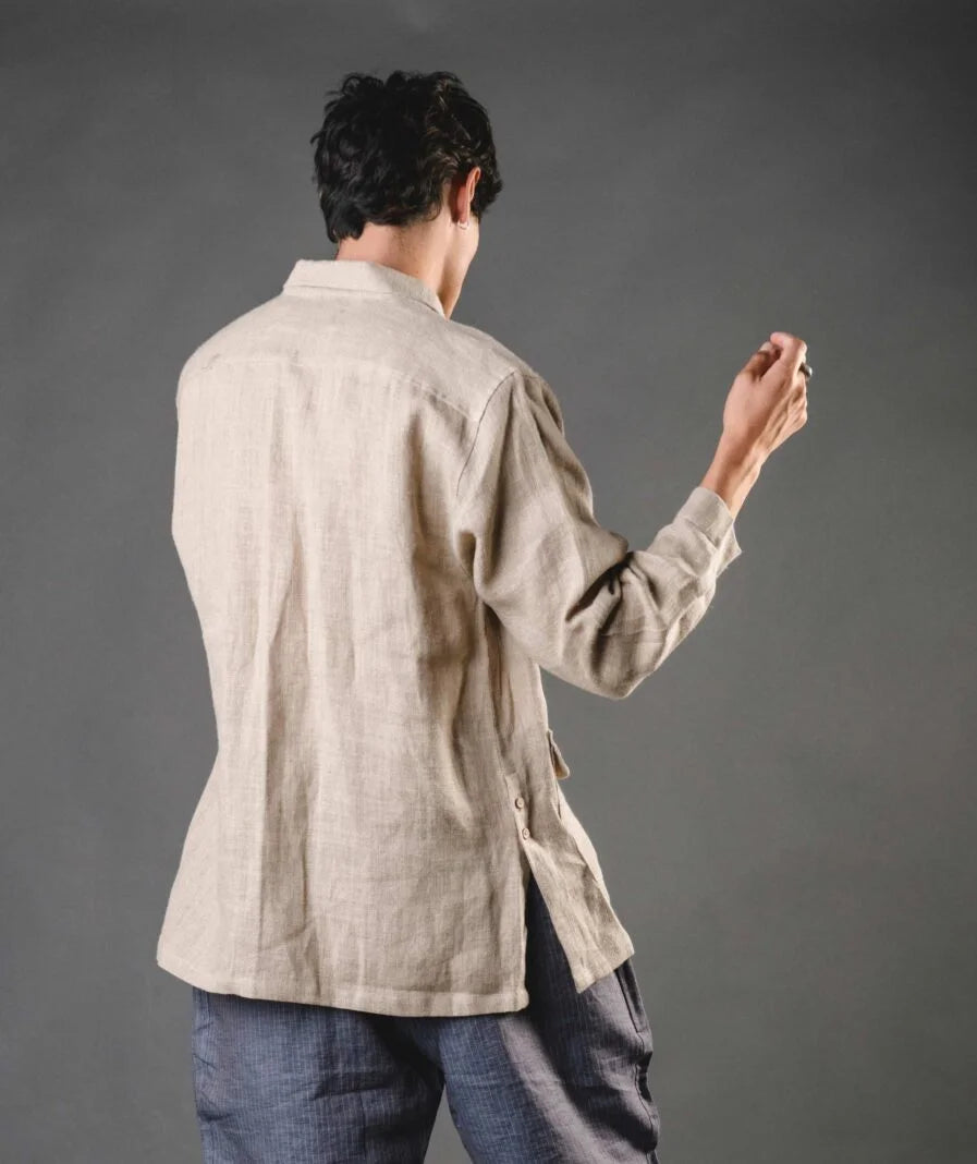 Joshua Shirt - Sackcloth Linen Shirt