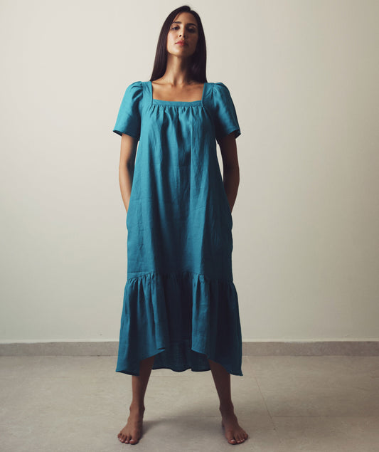 Magdalena Dress - Teal